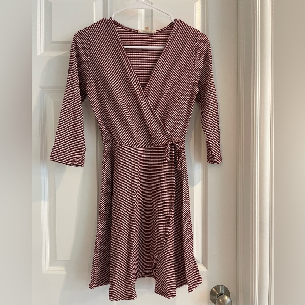 Striped Wrap Style Mini Dress Size S